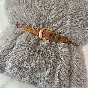 Absolutely Fresh multi colored leather belt, Sz. M
